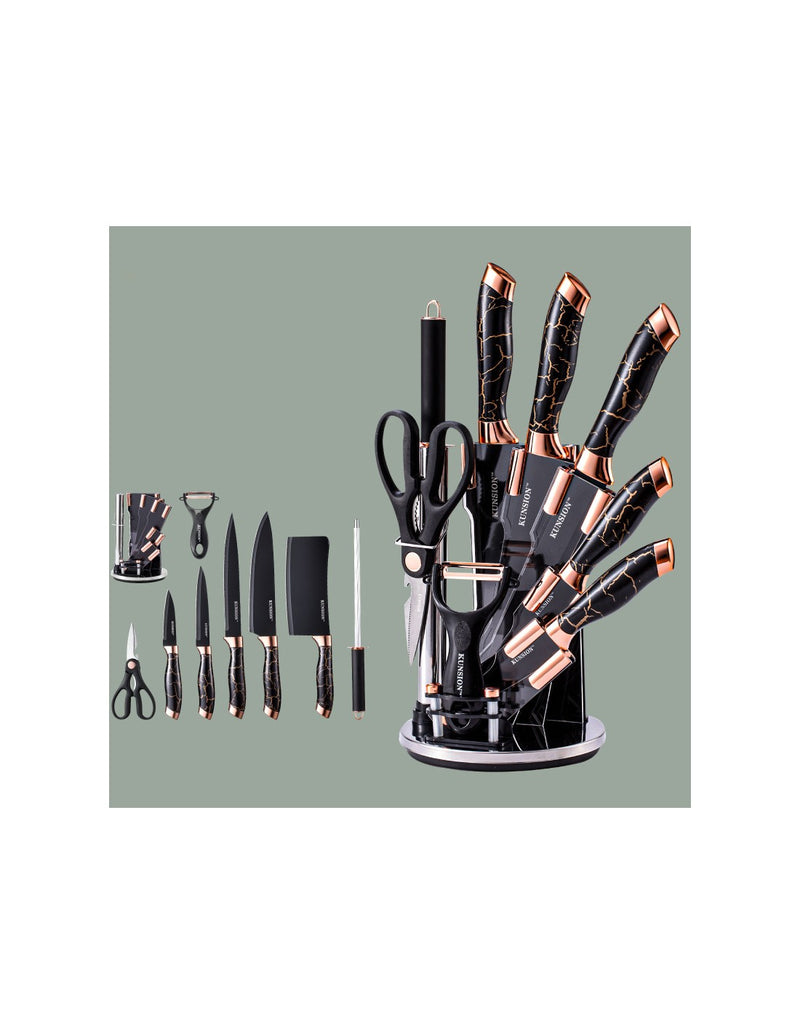 Conjunto de Facas de Cozinha Premium com Suporte Rotativo