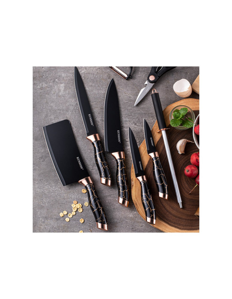 Conjunto de Facas de Cozinha Premium com Suporte Rotativo