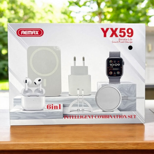 Conjunto Smartwatch 6 em 1 - Aemax YX59