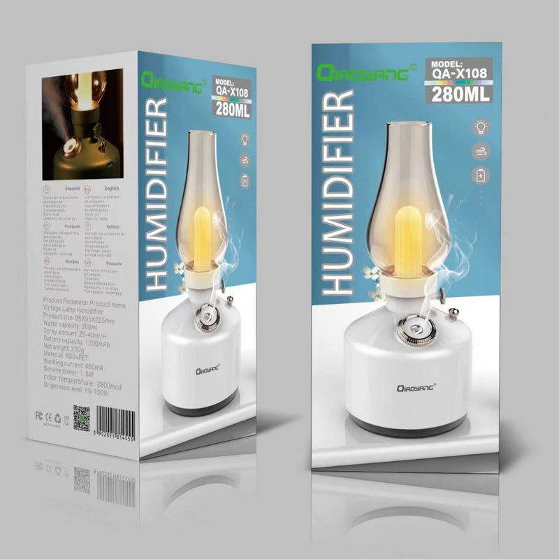 Humidificador Vintage com Lâmpada QA-X108 - 280ML