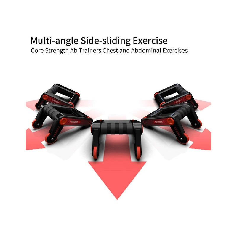 Kit 3 em 1 – Rolo Abdominal, Apoio para Flexões e Corda de Resistência