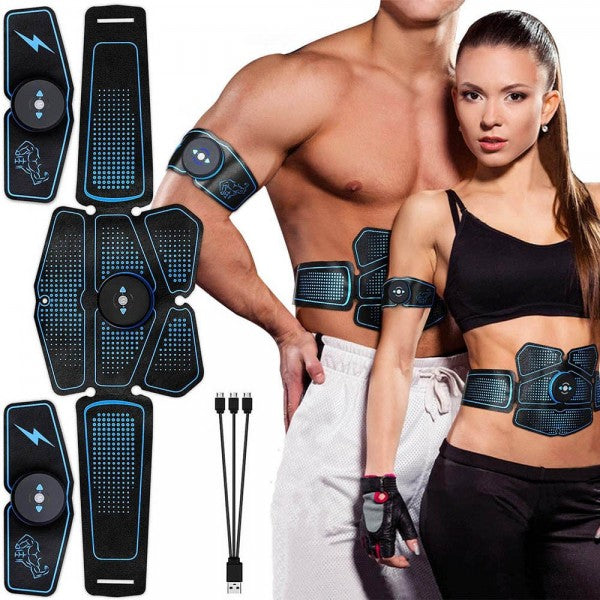 Kit de Tonificação Muscular EMS para Abdominais e Braços