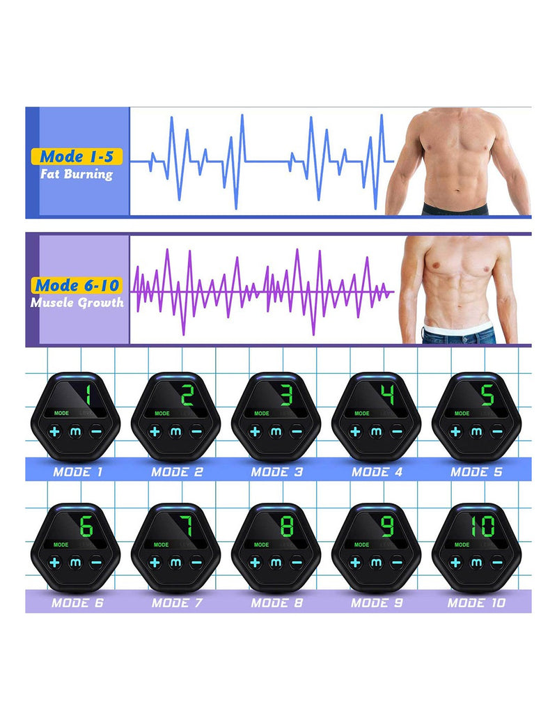 Kit de Tonificação Muscular EMS para Abdominais e Braços