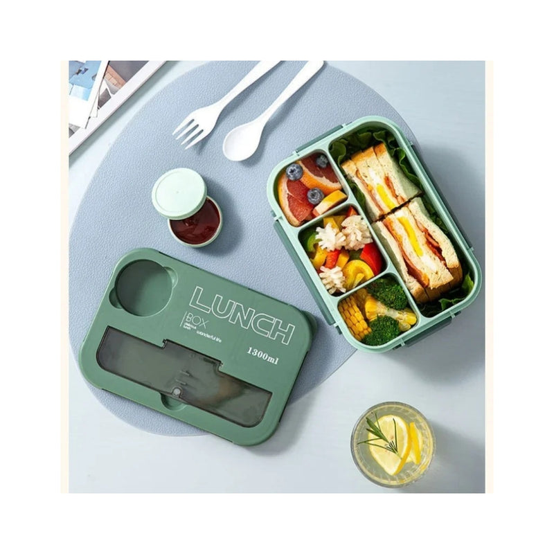 Lancheira 1300ml c/ Talheres