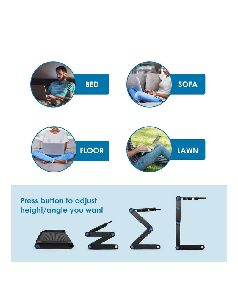 Mesa Ajustável para Portátil com Ventilador Integrado