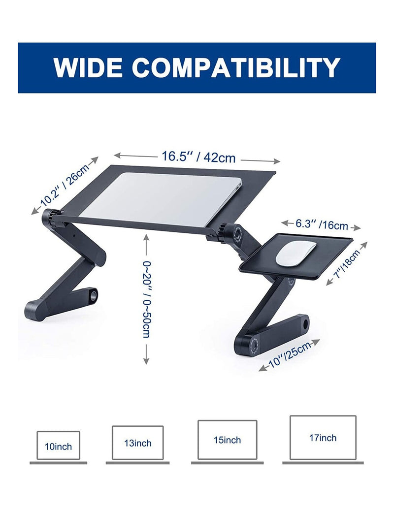 Mesa Ajustável para Portátil com Ventilador Integrado