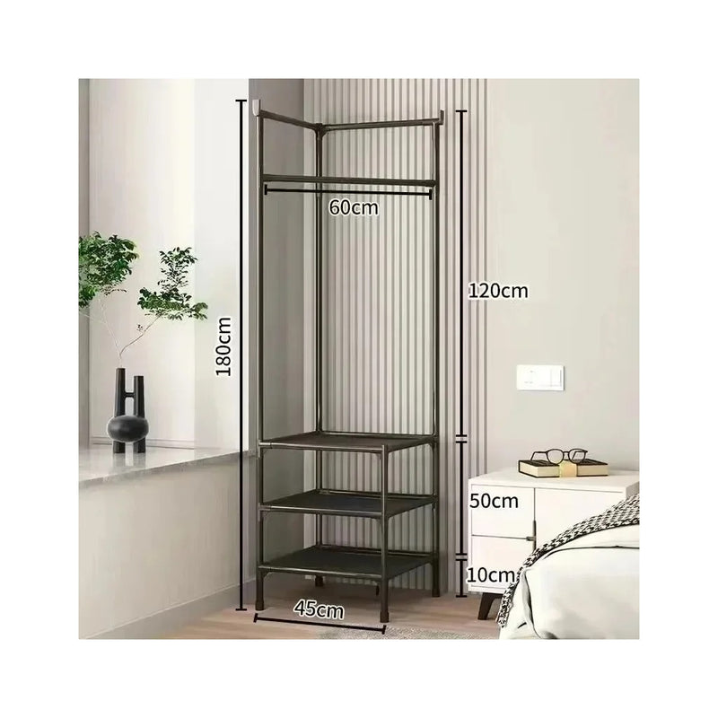 Organizador de Canto para Roupa com Prateleiras