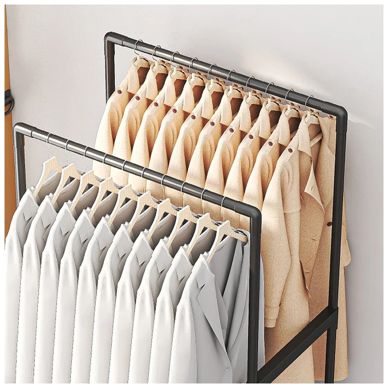 Organizador de Roupas Multifuncional com Rodas e Prateleiras