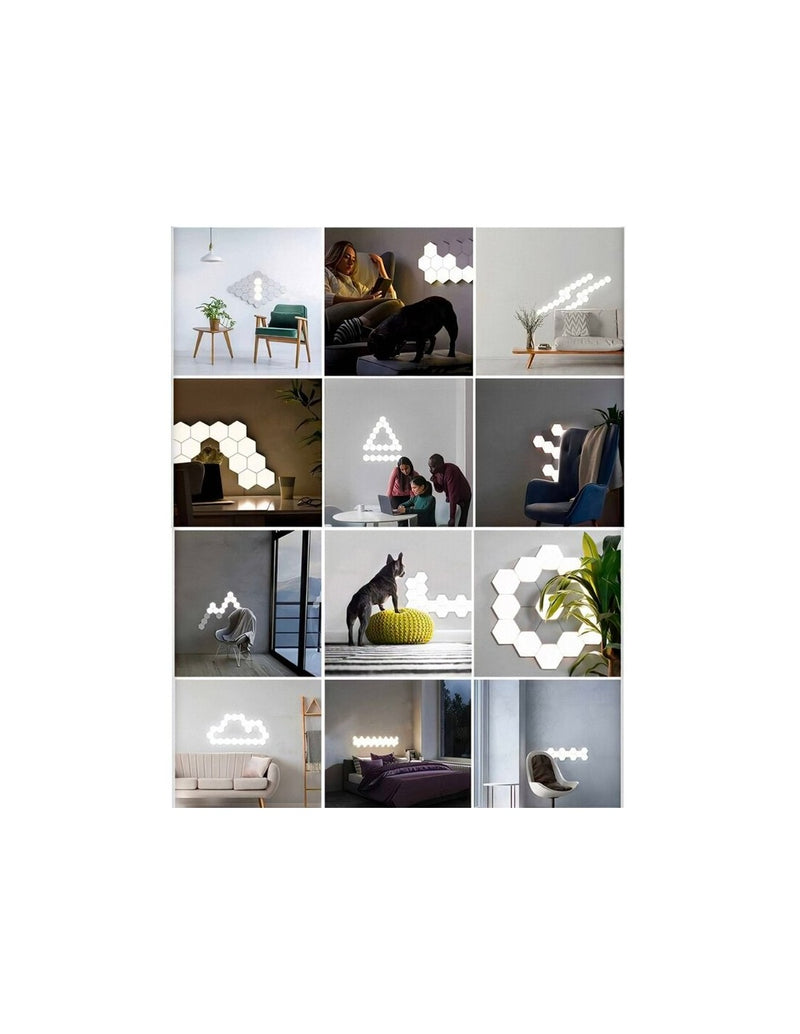 Painel de Luzes LED Hexagonal (6pcs)