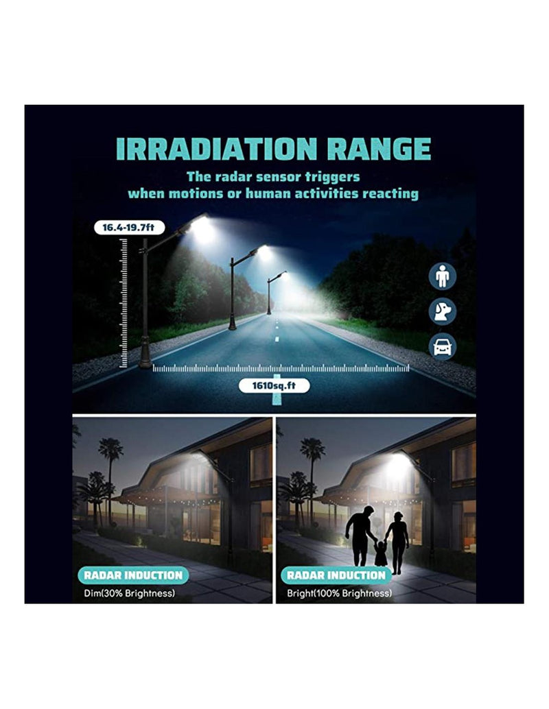 Projetor Solar LED 120W com Sensor de Movimento